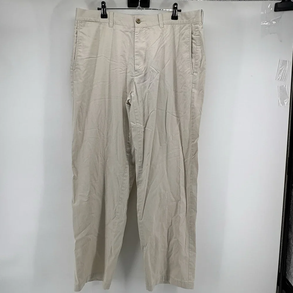 Tommy Bahama Mens 36x32 (Fits 36x31) Khaki Chino Pants Flat Front Casual
